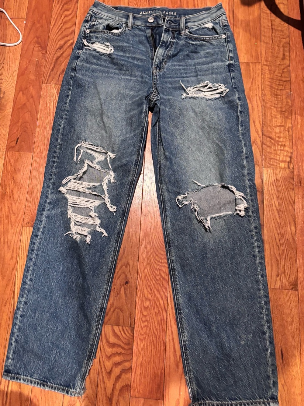 American Eagle Outfitters Distressed Blue Denim Jeans